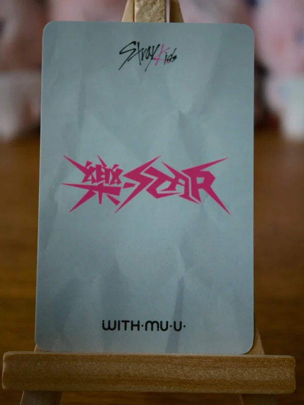 Stray Kids Felix ROCK-STAR Photocard (Withmuu POB), reverse of photocard