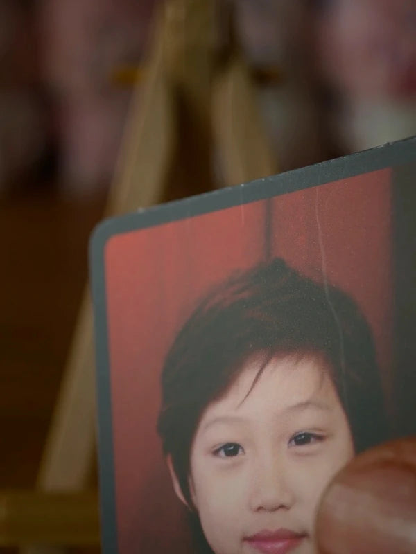 Stray Kids Felix I am NOT childhood photocard, close-up of the front and upper edge