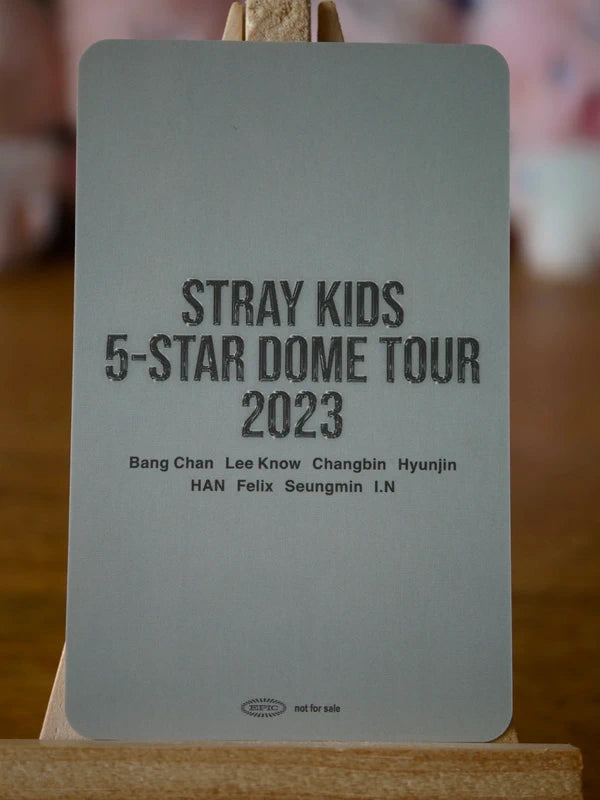 Stray Kids Felix 5-STAR Dome Tour 2023 Photocard (Venue Benefit, Osaka, 9 September 2023), reverse of photocard