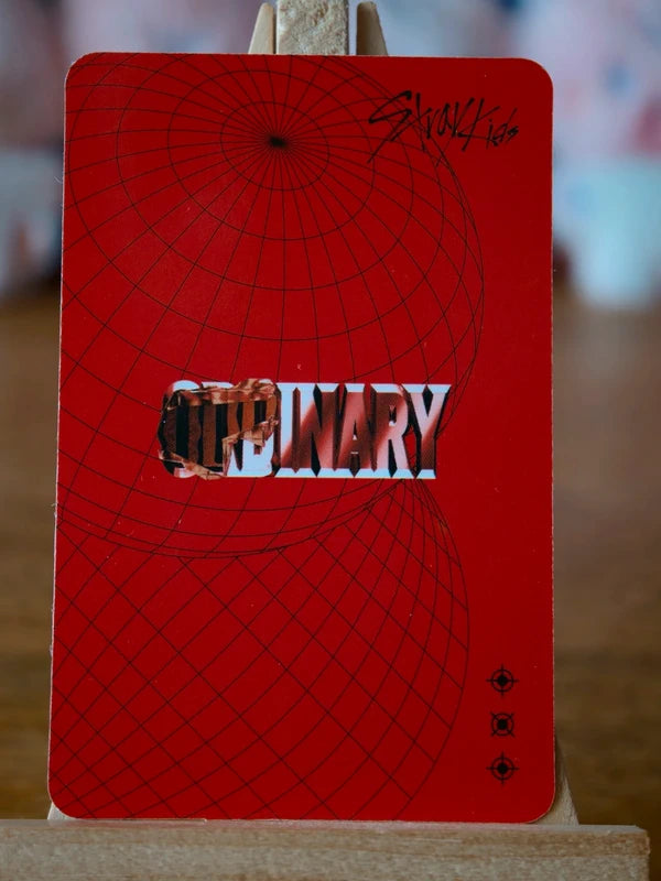 Stray Kids Felix ODDINARY Photocard (Mask Off Design), reverse of photocard