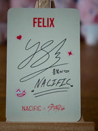 Stray Kids Felix NACIFIC Photocard (Round 19 Hyal Booster), reverse of photocard