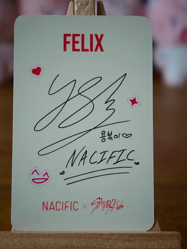 Stray Kids Felix NACIFIC Photocard (Round 19 Hyal Booster), reverse of photocard
