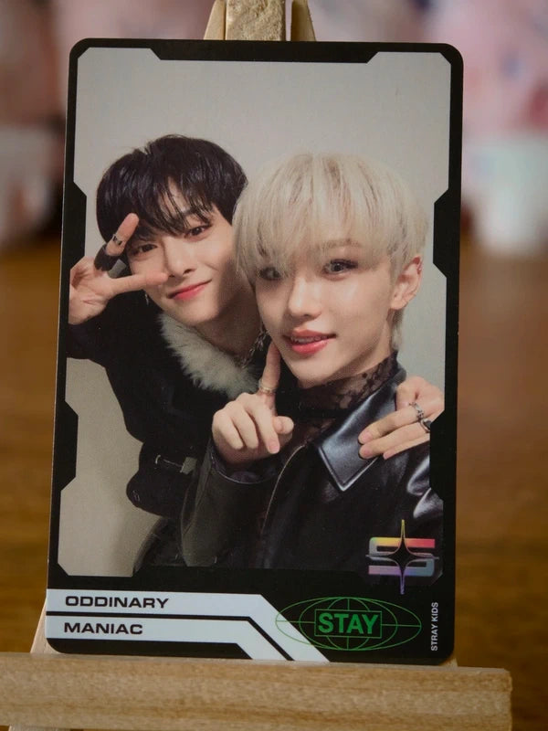 Stray Kids Changbin & Felix ODDINARY Unit Photocard (Black Back, Album POB), front of photocard