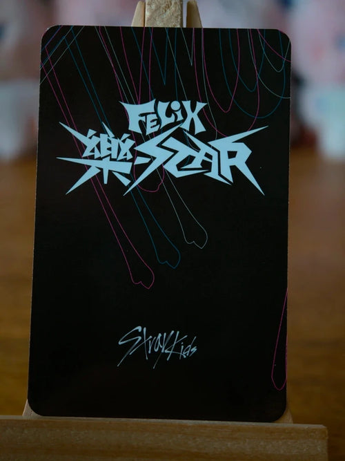 Stray Kids Felix ROCK-STAR Photocard (NEMO Ver.), reverse of photocard