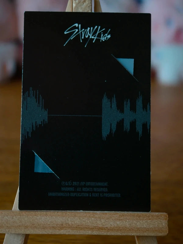 Stray Kids Felix NOEASY Photocard (Frame POB), reverse of photocard