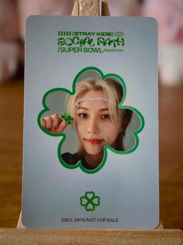 Stray Kids Felix Social Path / Super Bowl Photocard (Regular Double-sided), reverse of photocard