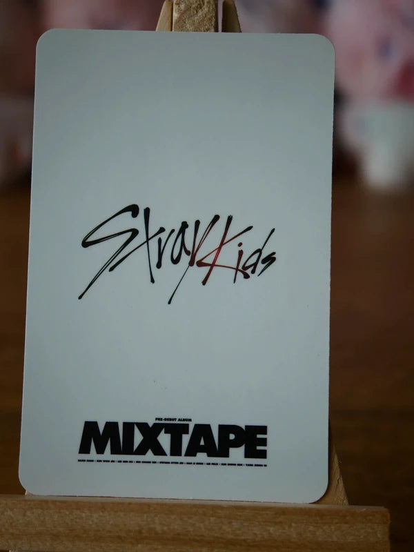 Stray Kids Felix Mixtape Photocard (V-sign Design), reverse of photocard