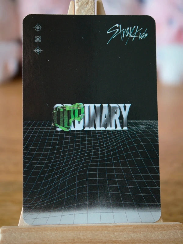 Stray Kids Felix ODDINARY Photocard (Frankenstein Design), reverse of photocard