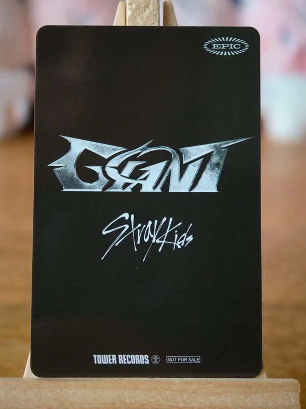 Stray Kids Felix GIANT Photocard (Tower Records POB), reverse of photocard