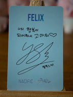 Stray Kids Felix NACIFIC Photocard (Round 11), reverse of photocard
