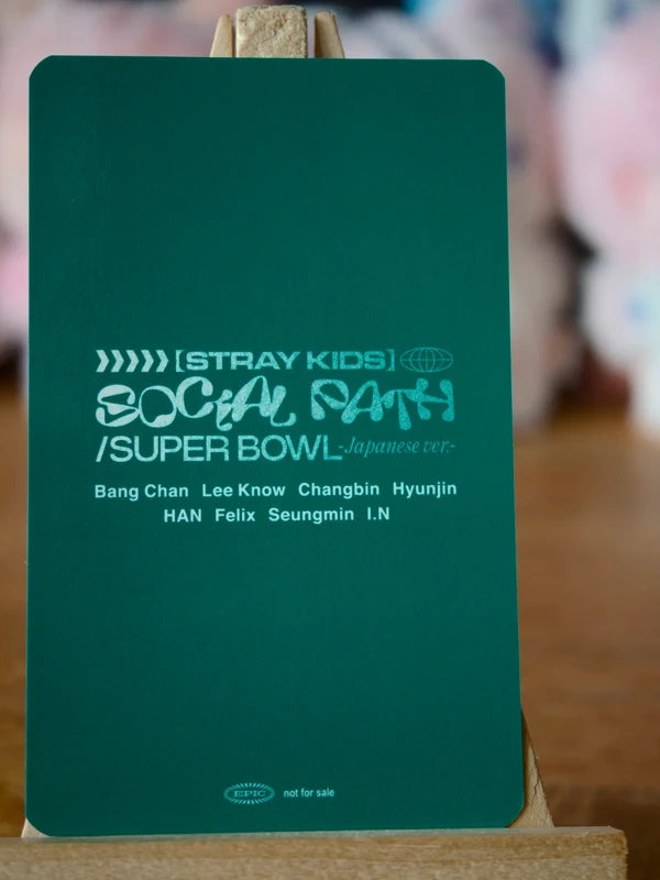Stray Kids Bang Chan & I.N Social Path / Super Bowl Unit Photocard (Fanclub POB) - reverse