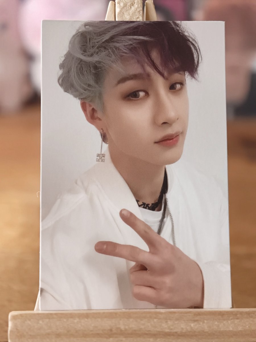 Stray Kids Bang Chan – GO LIVE Album Photocard (Grey Hair Peace) — front