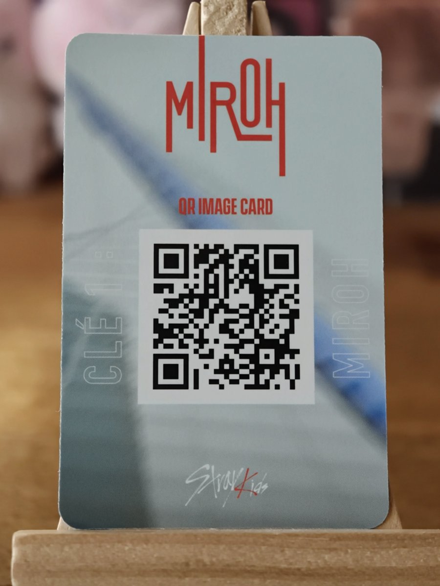 Stray Kids Bang Chan – Clé 1: MIROH QR Image Card (Purple Border) — reverse