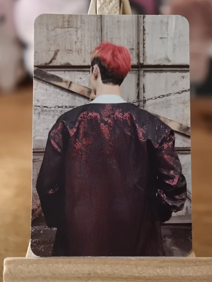 Stray Kids Bang Chan – IN LIFE Double-Sided Photocard (Red Hair) — reverse
