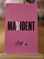 Stray Kids Bang Chan – MAXIDENT Starriver POB Photocard (Helmet Selfie) — reverse