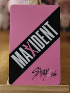 Stray Kids Bang Chan MAXIDENT Soundwave lucky draw Round 1 · Pink Back — reverse