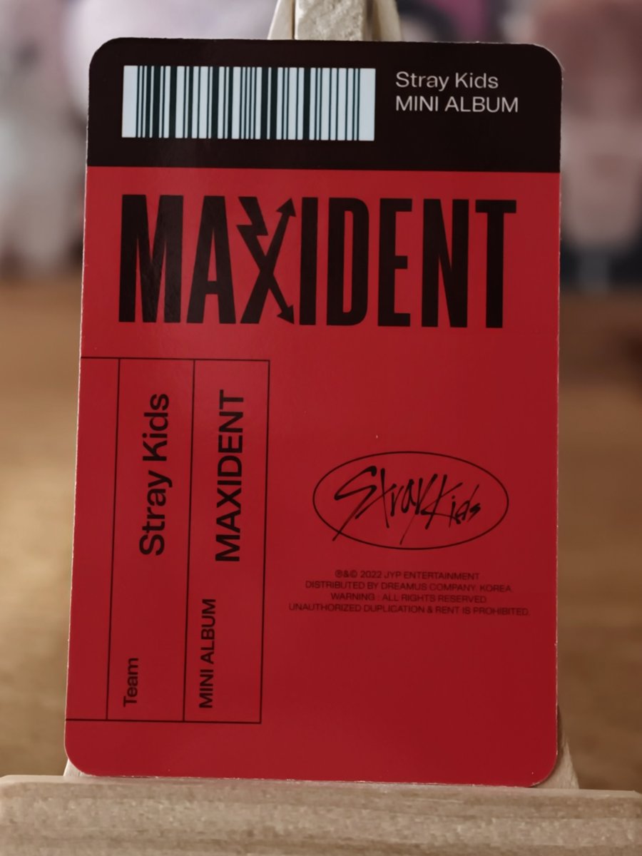 Stray Kids Bang Chan – MAXIDENT CASE Ver. Photocard (Black Heart) — reverse