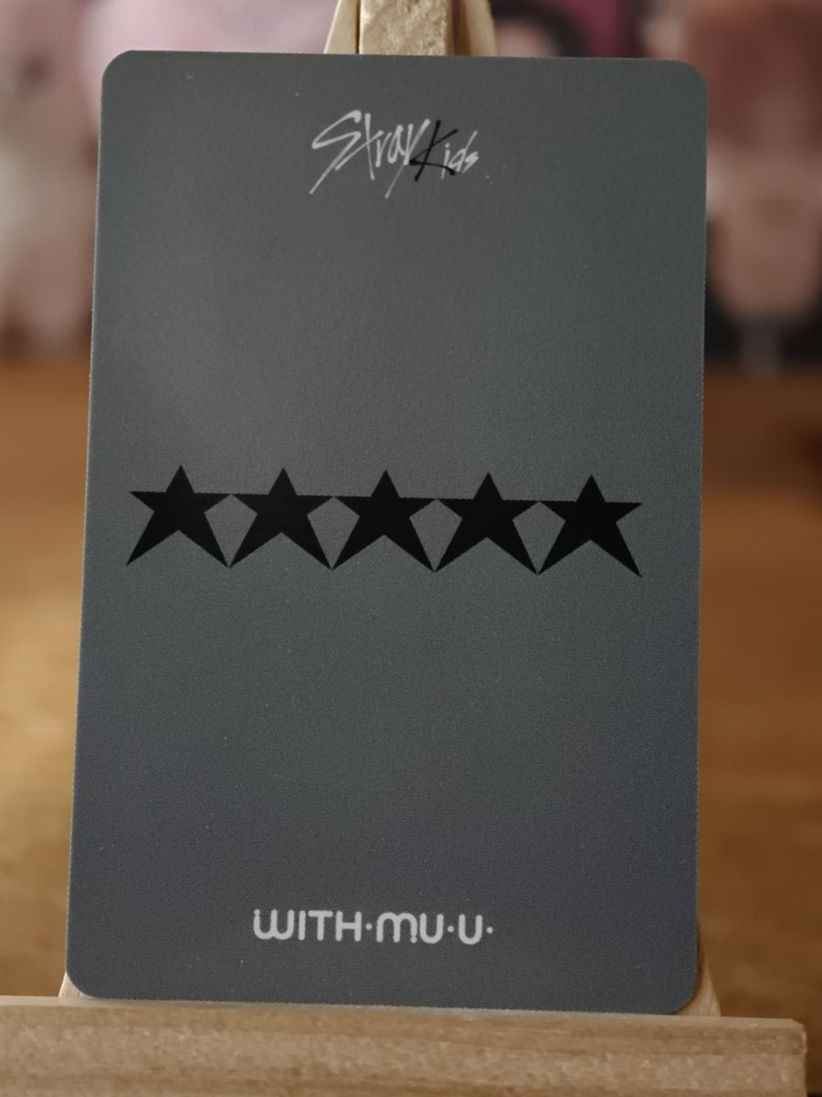 Stray Kids Bang Chan 5-STAR Withmuu pre-order benefit photocard — reverse