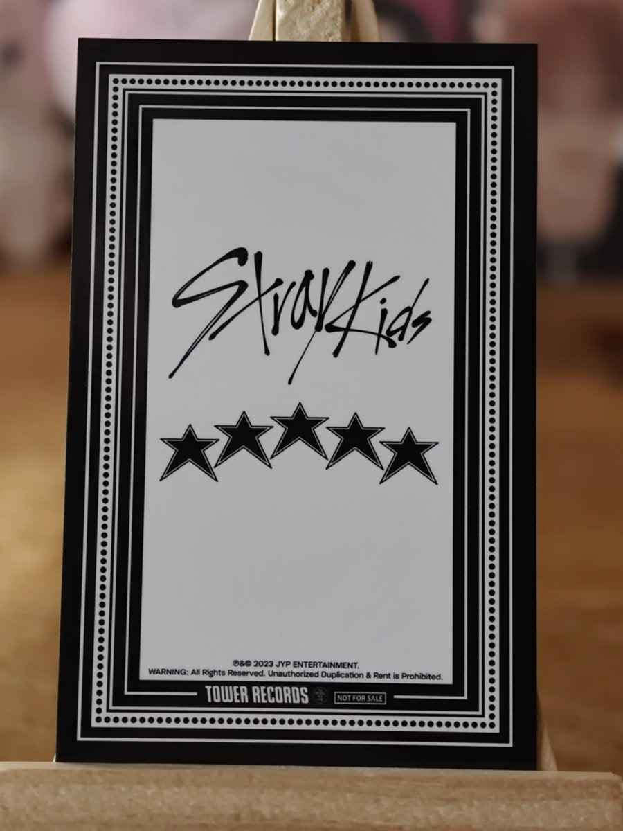 Stray Kids Bang Chan 5-STAR Tower Records Japan pre-order benefit photocard — reverse