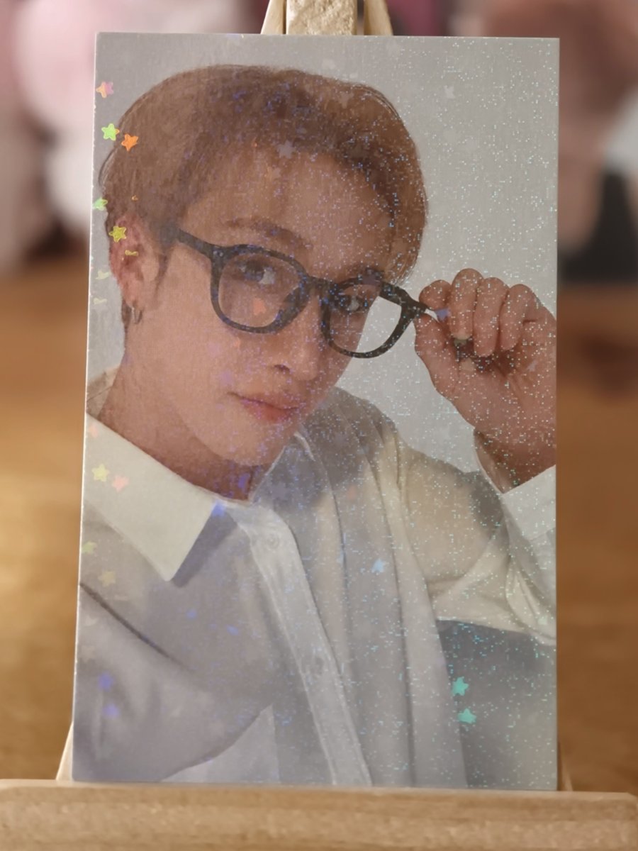 Stray Kids Bang Chan – ROCK-STAR HMV Lucky Draw A Photocard (Star Glitter) — front