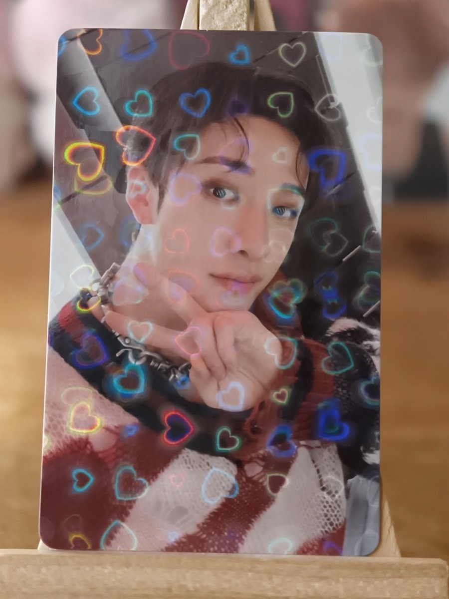 Stray Kids Bang Chan 5-STAR KMStation Chinese-back heart-hologram POB — front