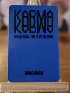 Stray Kids Bang Chan KARMA Photocard – SKZOO Version with Wolf Chan — reverse