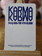 Stray Kids Bang Chan KARMA Photocard – SKZOO Version Pre-Order Benefit — reverse