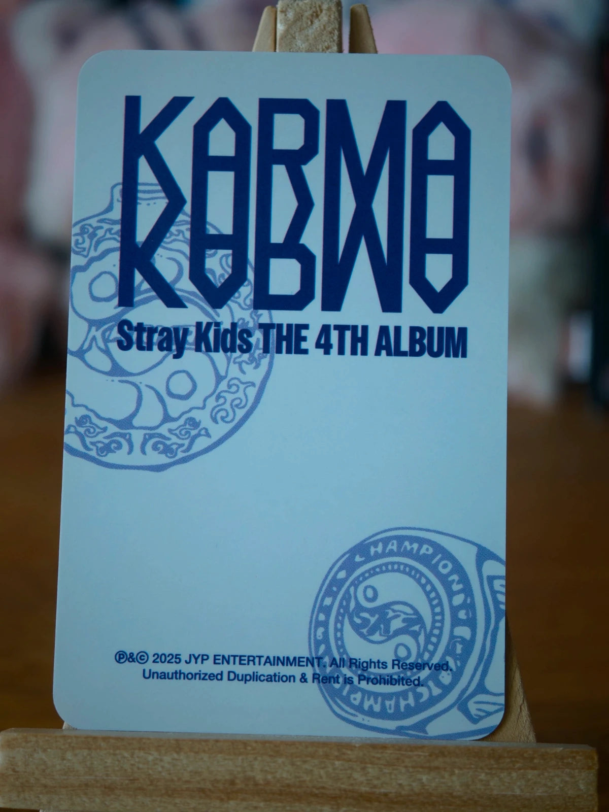Stray Kids Seungmin KARMA Photocard (Soundwave Video-call Benefit) — reverse