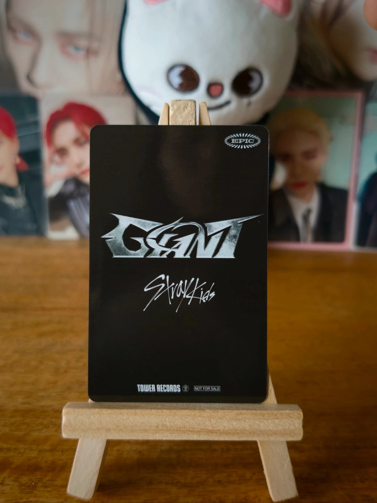 Stray Kids Hyunjin GIANT Photocard (Tower Records POB) — reverse