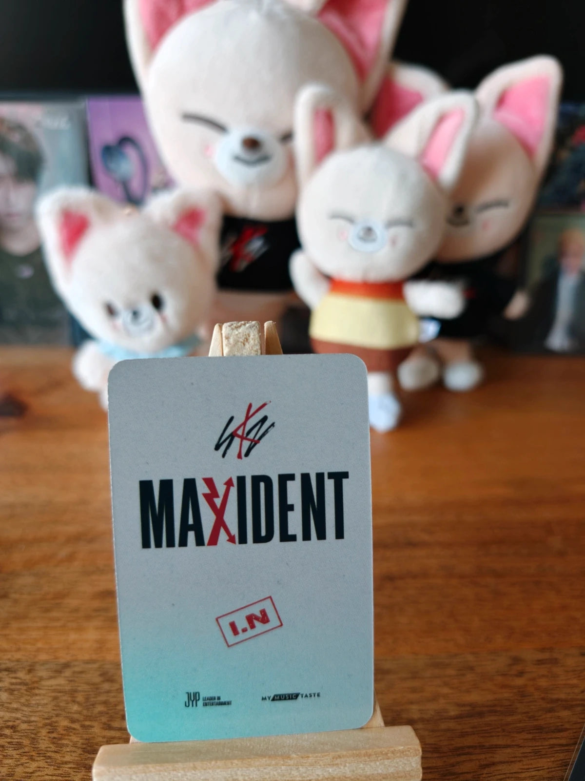 Stray Kids I.N MAXIDENT Photocard (MyMusicTaste Video-call Benefit) — reverse