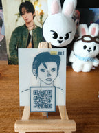 Stray Kids Lee Know I am WHO Photocard (Self-portrait Drawing) — translucent reverse