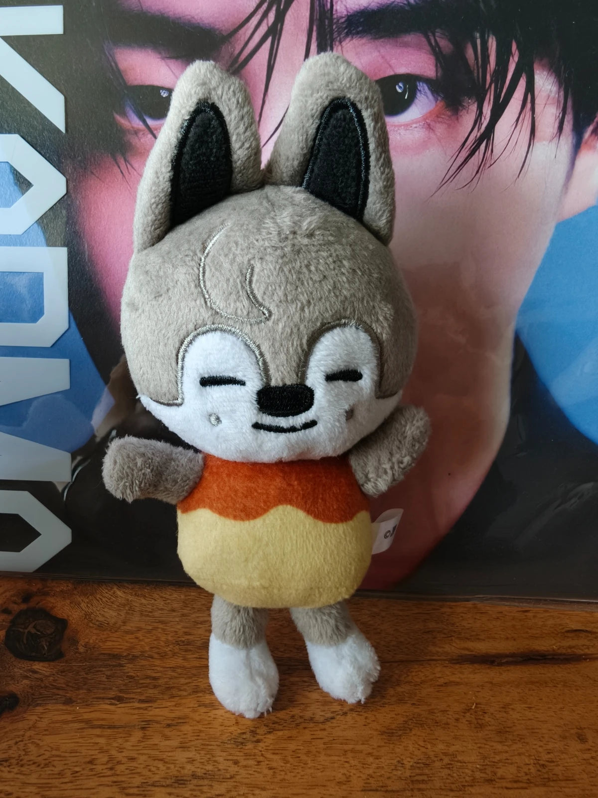Stray Kids SKZOO Wolf Chan Plush — front view