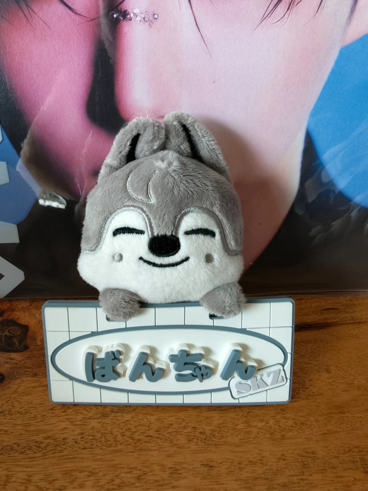 Stray Kids SKZOO Wolf Chan Name Bag Charm (TOY WORLD) — front view