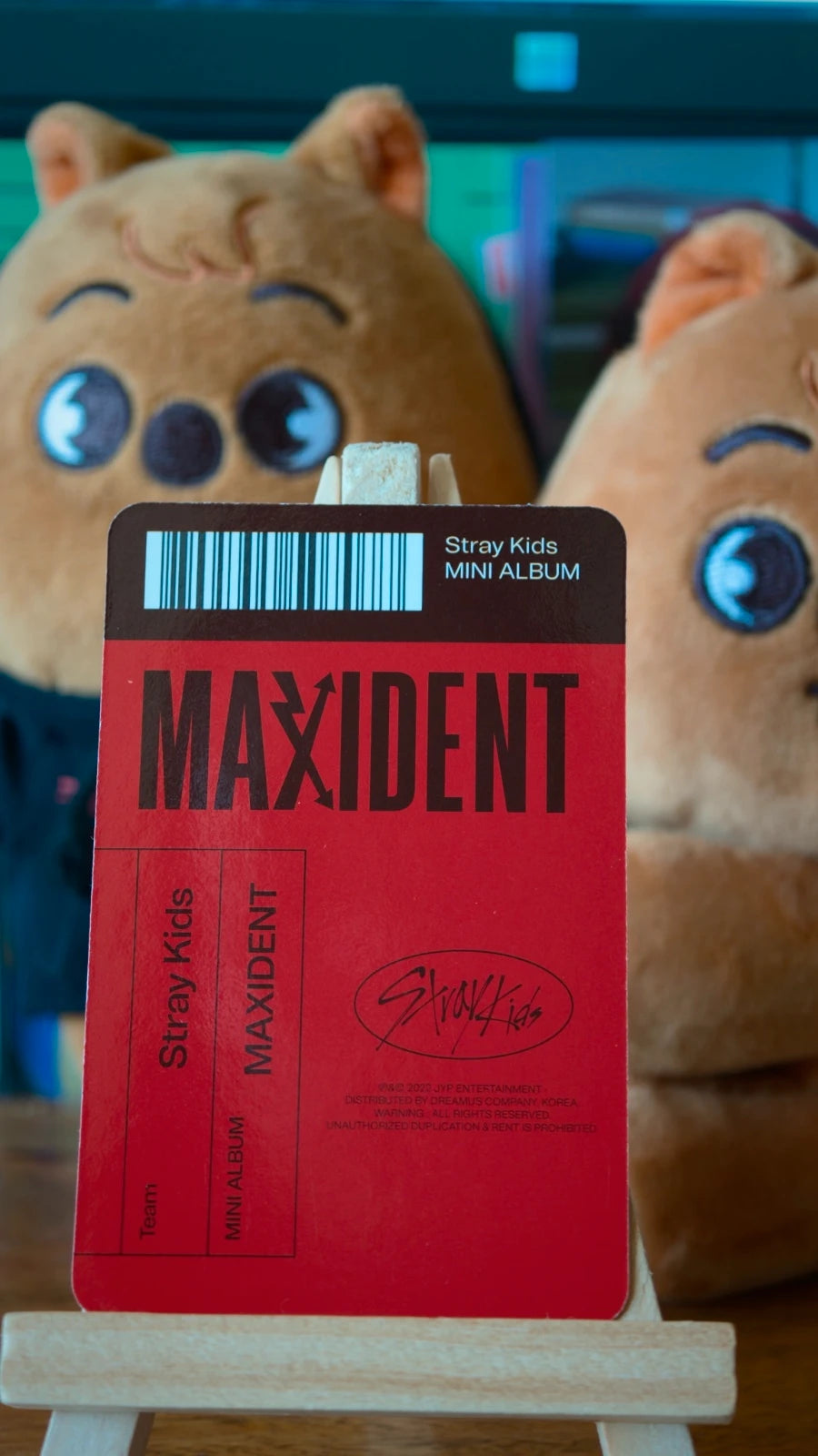 Stray Kids Han MAXIDENT Photocard (CASE POB) — reverse