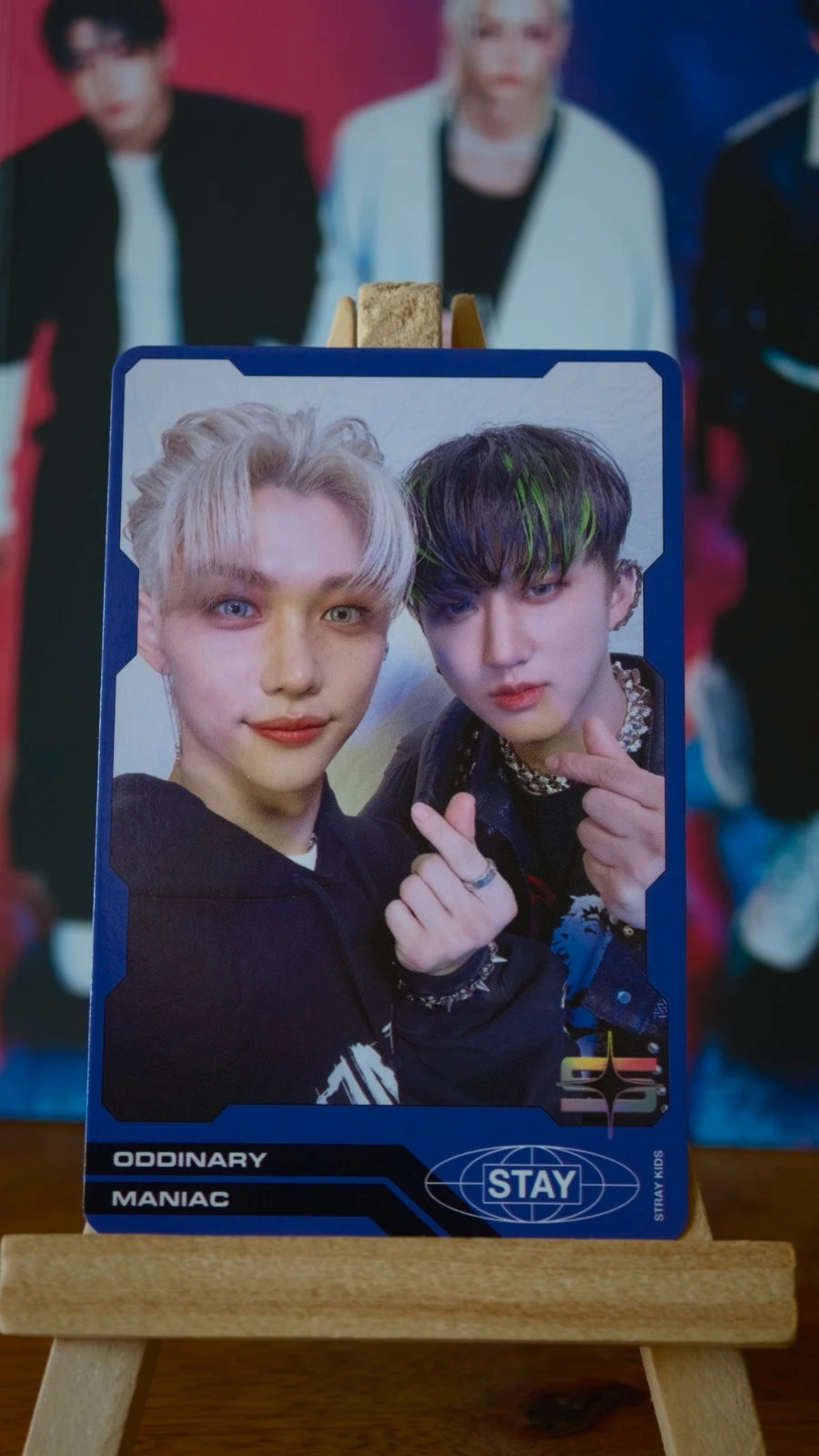 Stray Kids Felix & Seungmin ODDINARY Unit Photocard (Blue Back, Album POB) — front
