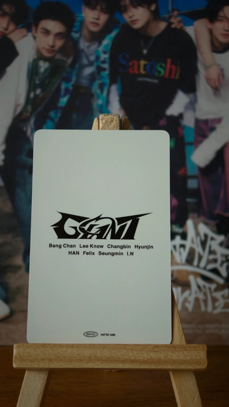 Stray Kids I.N GIANT Photocard (Pop-Up Lucky Draw) — reverse