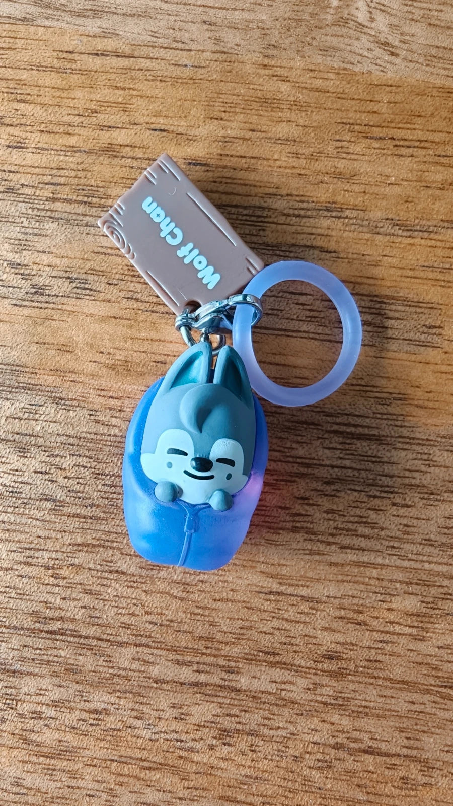 Stray Kids SKZOO Wolf Chan Figure Keyring — front view