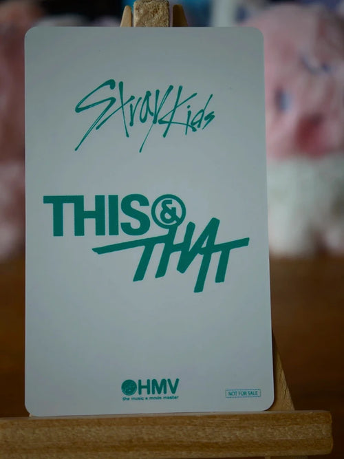 Stray Kids Changbin THIS & THAT Photocard (HMV Lucky Draw X), reverse of photocard