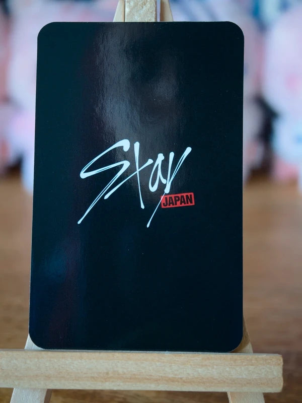 Stray Kids Han STAY JAPAN Photocard (Fanclub Renewal) — black STAY JAPAN reverse