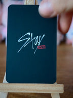 Stray Kids Han STAY JAPAN Photocard (Fanclub Renewal) — black STAY JAPAN reverse