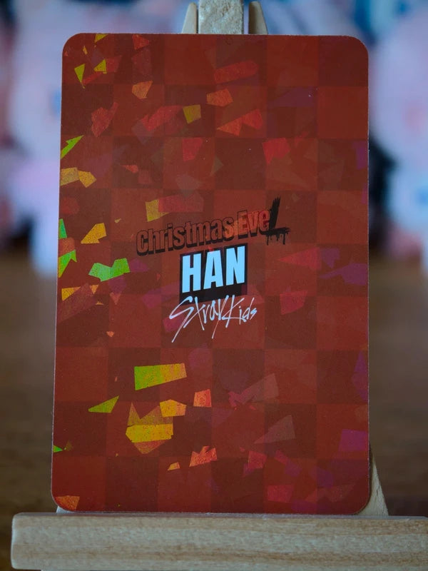 Stray Kids Han Christmas EveL Photocard (Glitter) — reverse
