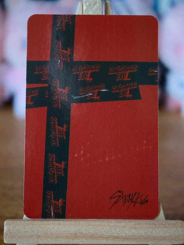Stray Kids Han Christmas EveL Photocard (Album Card, Red Back) — reverse