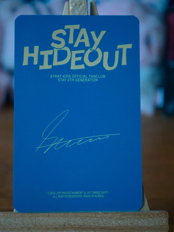 Stray Kids Seungmin STAY HIDEOUT Photocard (Solo Photocard) — reverse design