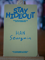 Stray Kids Han & Seungmin STAY HIDEOUT Unit Photocard (Unit A) — reverse with printed member names