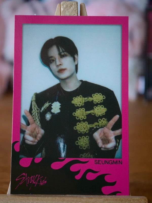 Stray Kids Seungmin ROCK-STAR Photocard (Soundwave Lucky Draw Round 3, Polaroid-style) — front