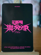 Stray Kids Seungmin ROCK-STAR Photocard (Postcard Ver.) — reverse