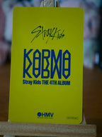 Stray Kids Seungmin KARMA Photocard (HMV Lucky Draw C) — reverse