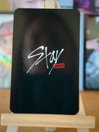 Stray Kids Hyunjin STAY JAPAN Photocard (Fanclub Renewal) — black STAY JAPAN reverse