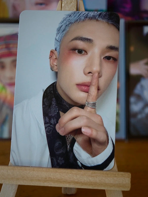 Stray Kids Hyunjin KARMA Photocard (Ceremony Double-sided) — portrait side